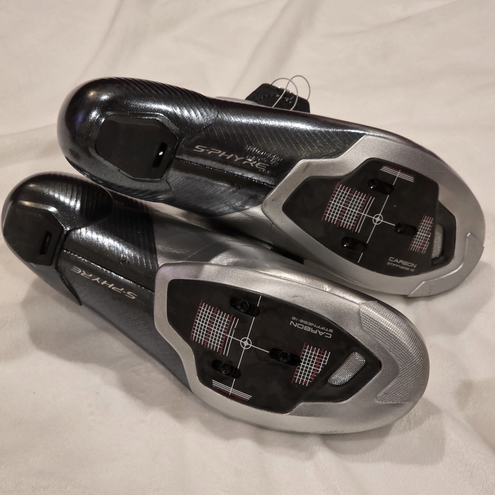 Shimano Dynalast S-Phyre SH-RC903S Silver 41.5w Men's 8 Road Cycling Shoes - Picture 4 of 10
